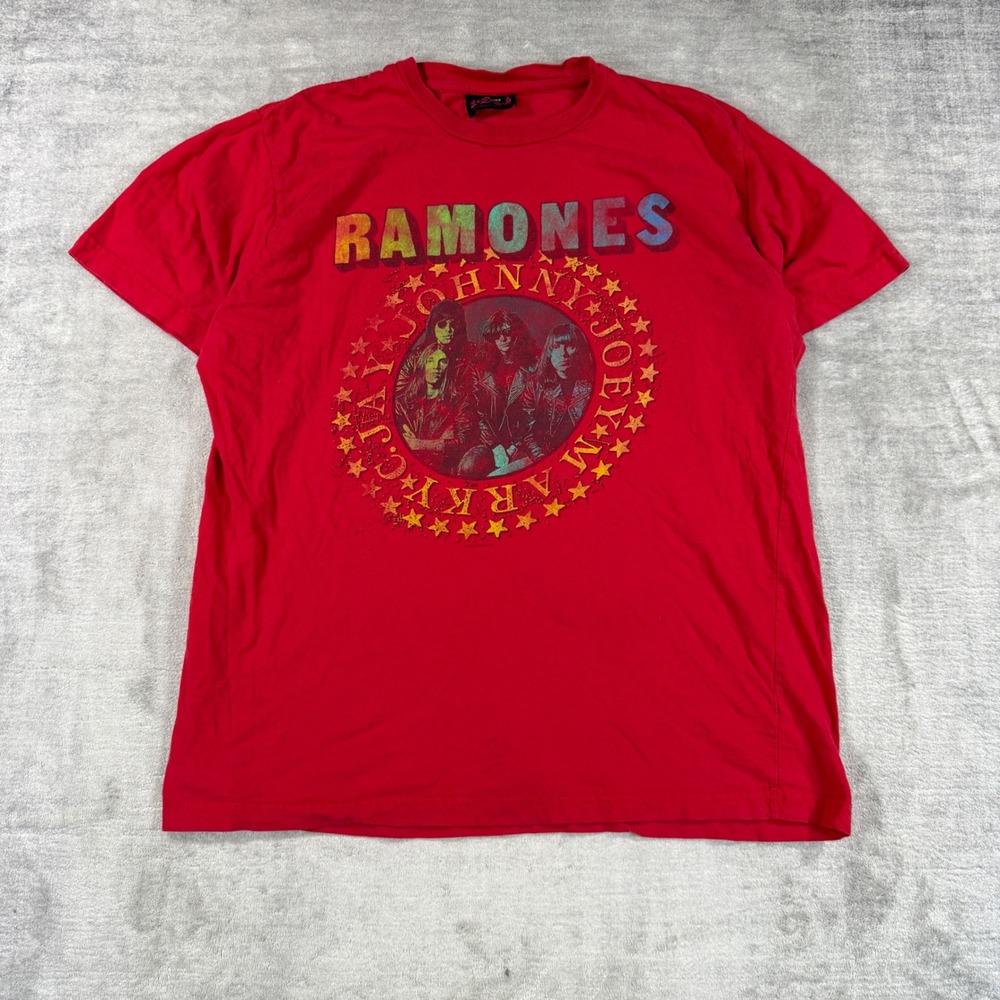 Ramones Shirt Mens Large Red Vintage Y2K 2007 Band Punk Rock
